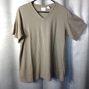 Army Green V-Neck T-Shirt